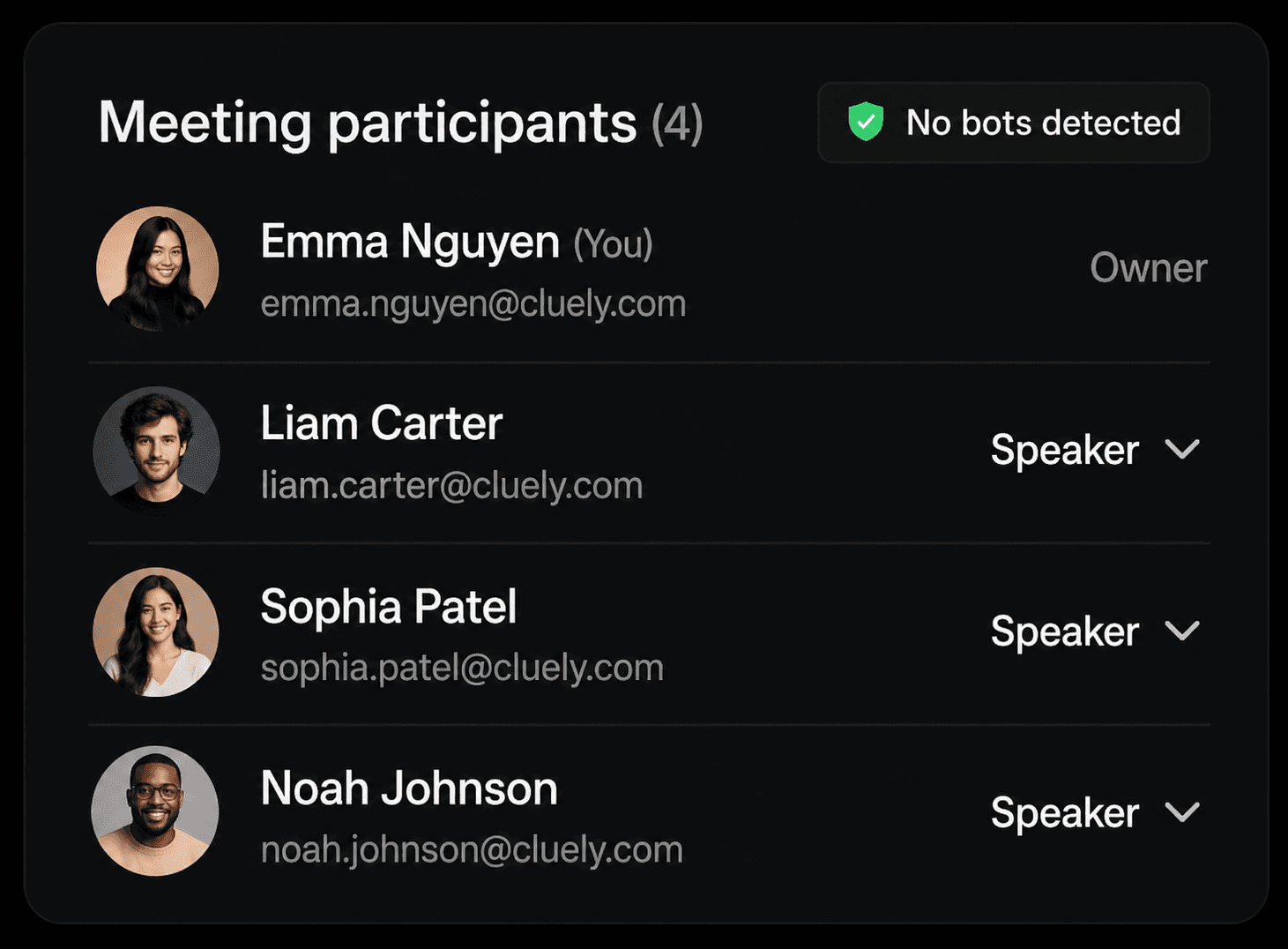 Meeting participants without bot attendee